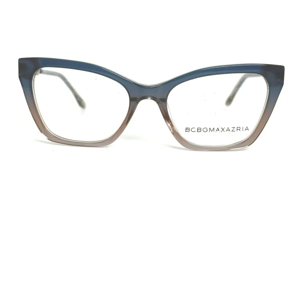 BCBGMAXAZRIA‎ Womens Cat Eye Eyeglasses Blue Brown Fade Made in Italy 21374